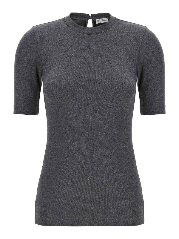 BRUNELLO CUCINELLI: Tシャツ - Tシャツ - グレー