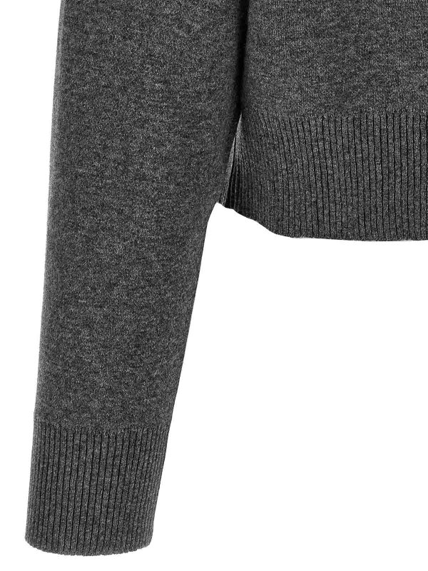 Shiny Zipper Pull Wool Cardigan shop online: BRUNELLO CUCINELLI