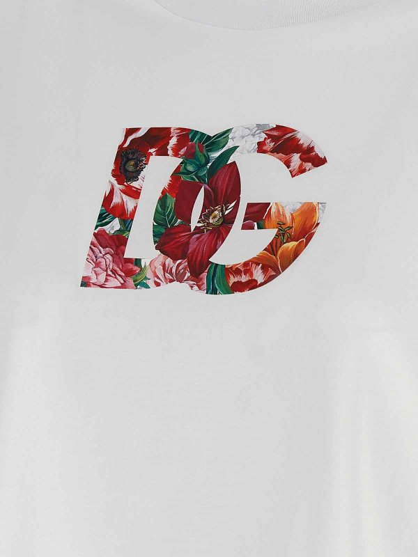 Floral Logo T-Shirt shop online: DOLCE & GABBANA