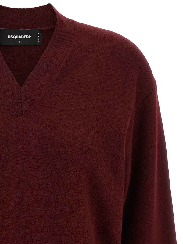 The Best Shops DSQUARED2: Cardigans - Cardigan - Rouge Brun