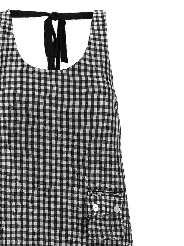 The Best Shops GANNI: maxi dresses - Crinkled Check Long Dress