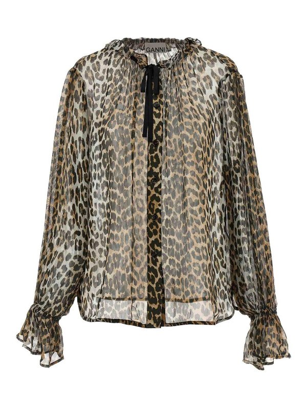 GANNI: Hemden - Hemd - Bunt