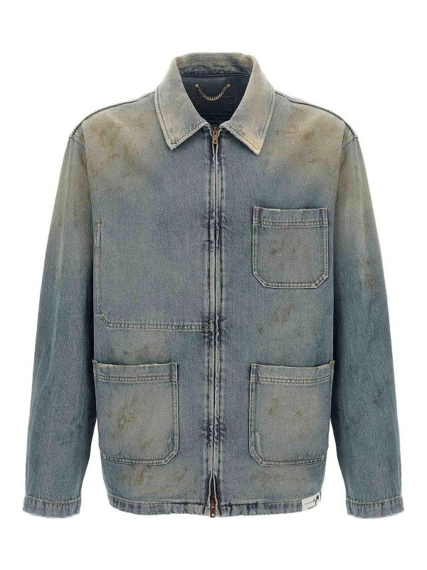 GOLDEN GOOSE: denim jacket - Mackenzie Denim Jacket
