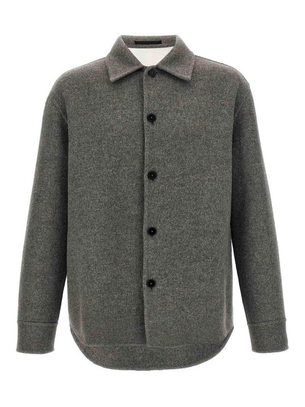 JIL SANDER: Parkas - Parka - Gris