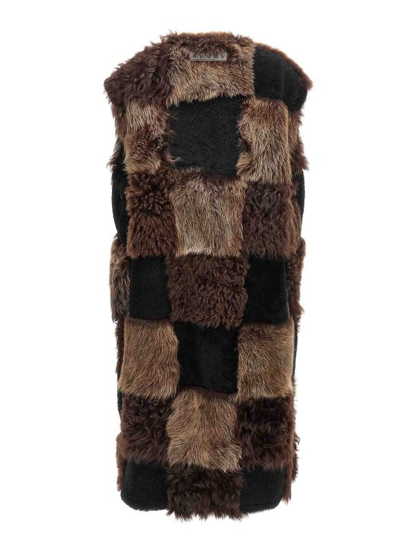 Marni: vests online - Long Shearling Vest