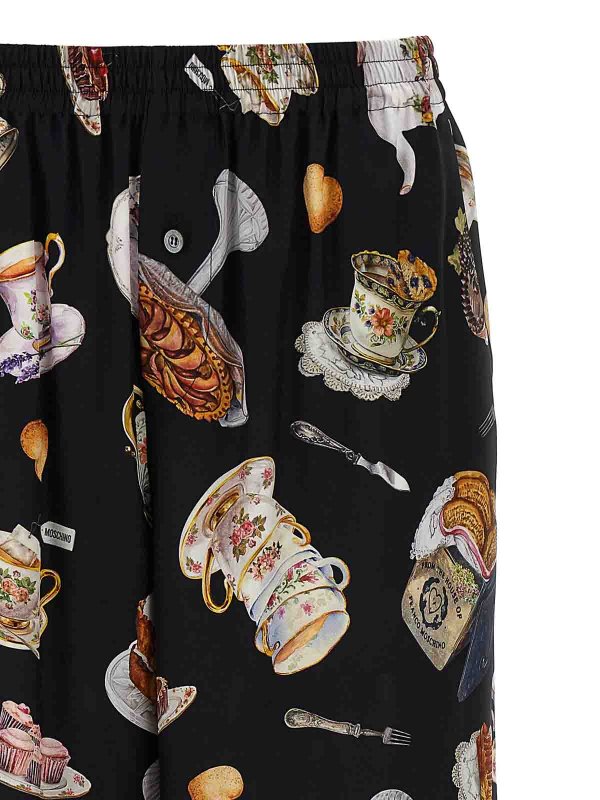 The Best Shops MOSCHINO: casual trousers - Tea Time Print Pants