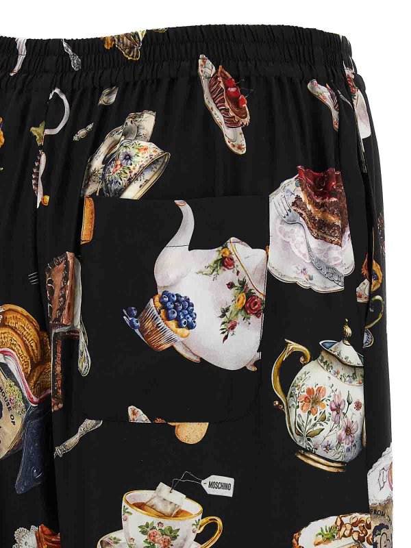 Tea Time Print Pants shop online: MOSCHINO