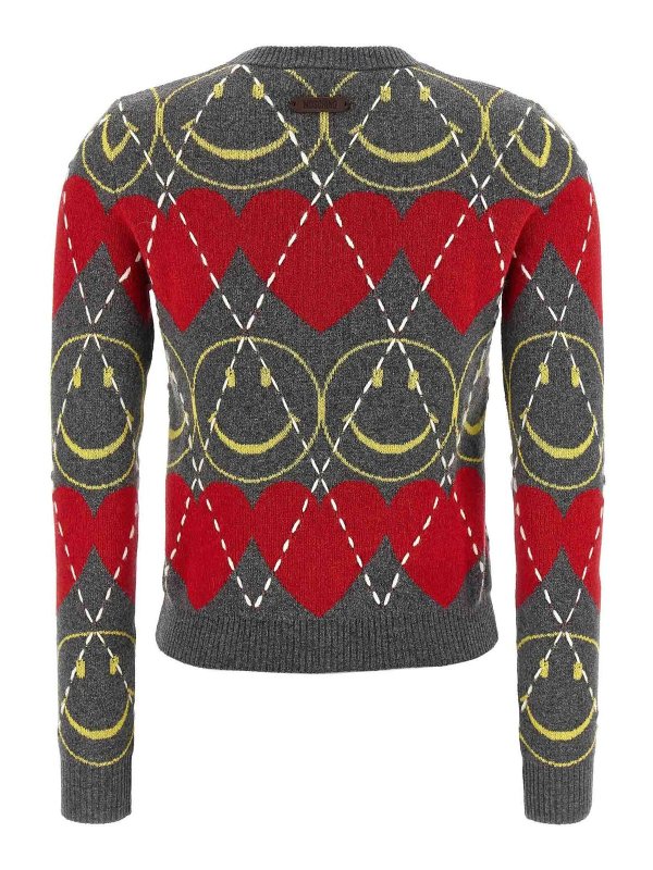 MOSCHINO: Strickpullover mit Rundhalsausschnitt online - Rundhalspullover - Bunt