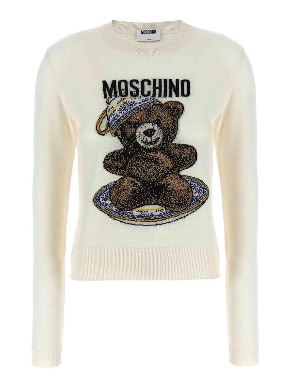 MOSCHINO: クルーネック - クルーネック - 白
