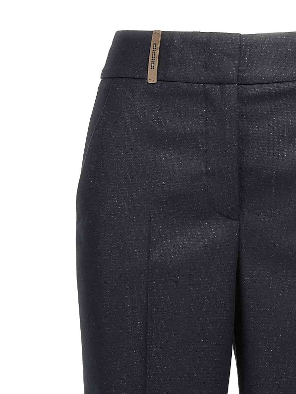 The Best Shops PESERICO: casual trousers - Lurex Flannel Pants