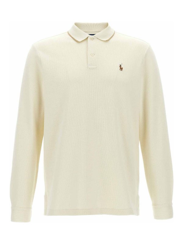 POLO RALPH LAUREN: polo shirts - Fleece Cotton Polo Shirt