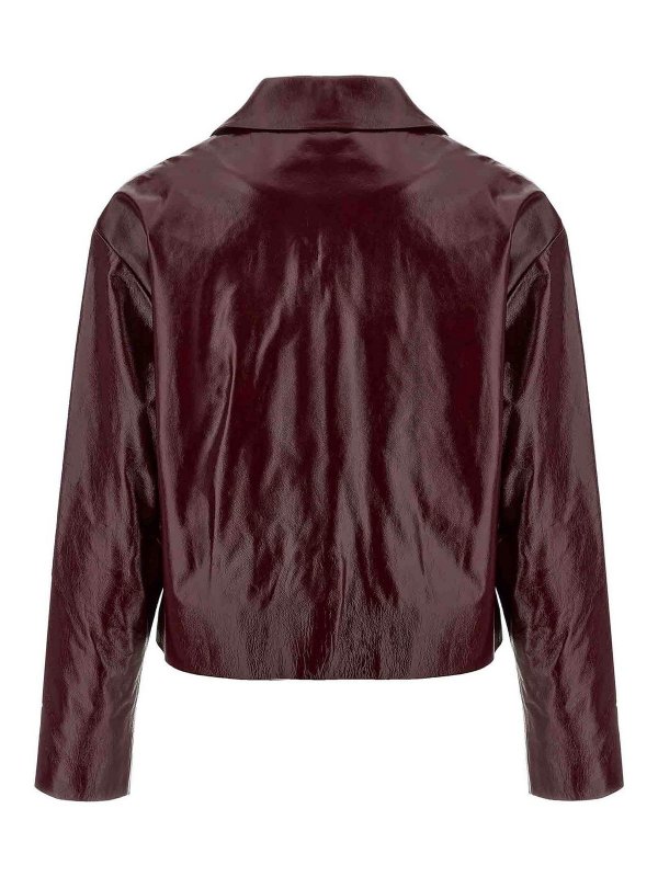 Self Portrait: レザージャケット online - レザージャケット - ダークレッド