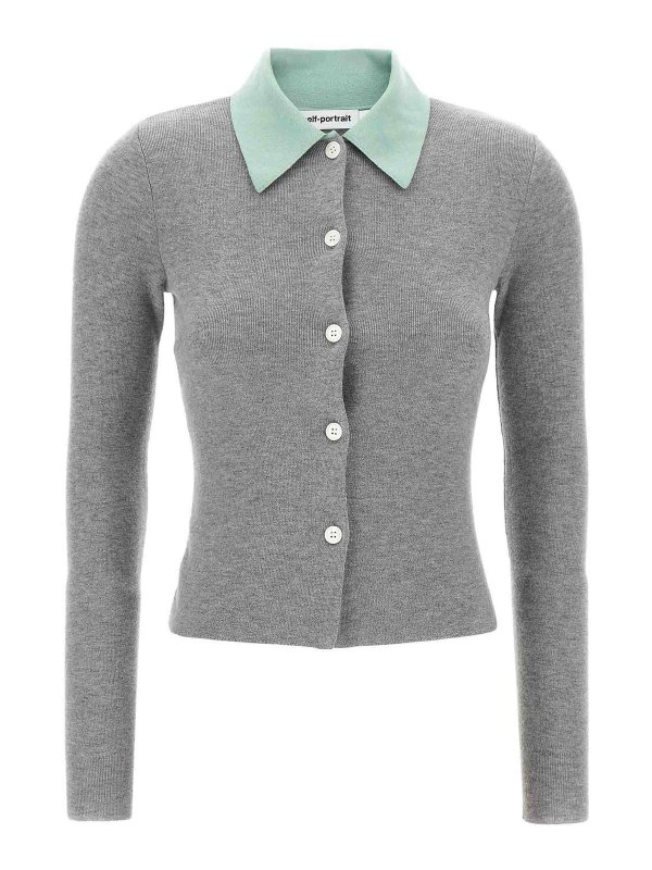 Self Portrait: Cardigans - Cardigan - Grau