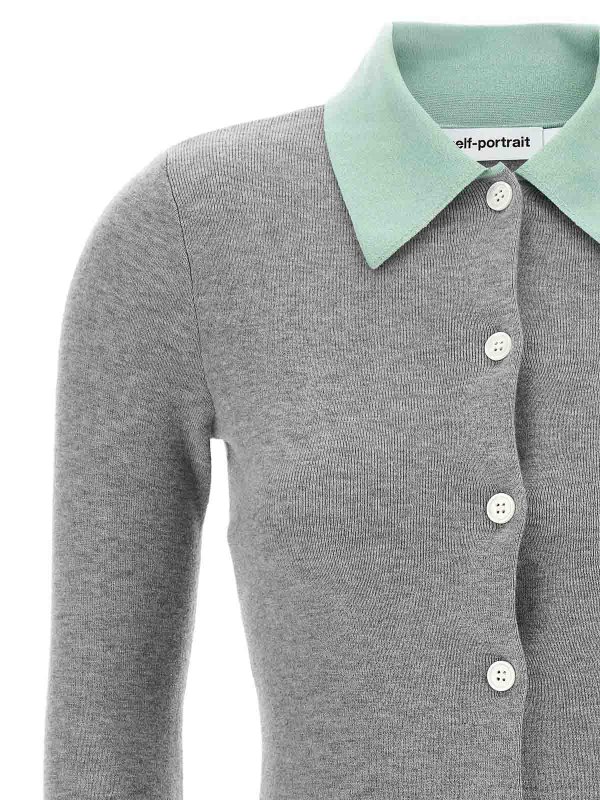 The Best Shops Self Portrait: Cardigans - Cardigan - Grau