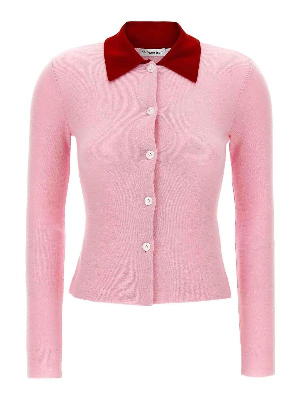 Self Portrait: Cardigans - Cardigan - Couleur Chair