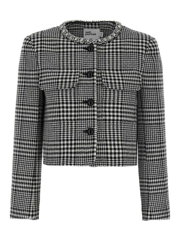 Self Portrait: Vestes de costume - Blazer - Blanc