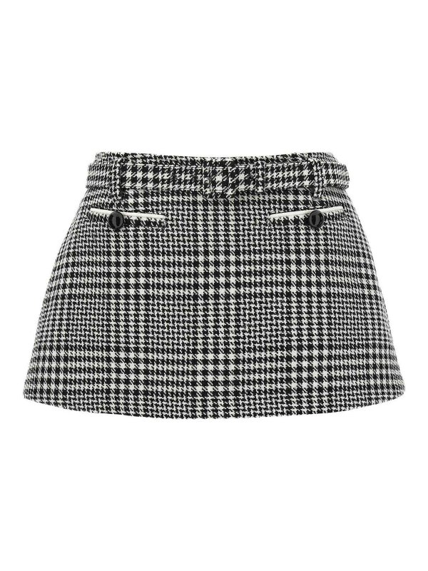 Self Portrait: Knee length skirts & Midi - Boucl Wool Skirt