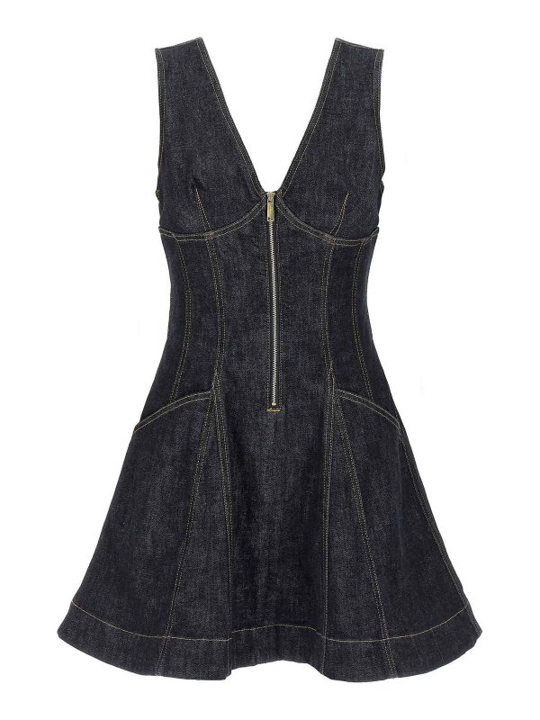 Self Portrait: short dresses - Indigo Denim Mini Dress