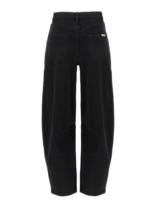 Self Portrait: jeans bootcut online - Jeans per gamba a barile nera