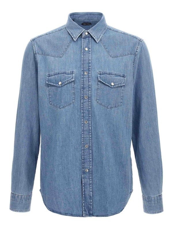 TOM FORD: shirts - Denim Shirt