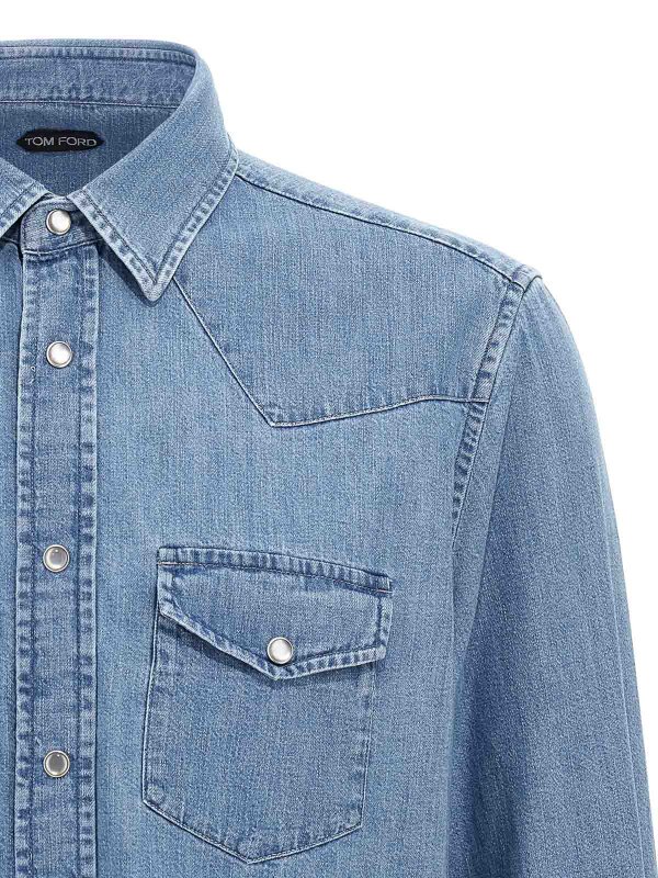 The Best Shops TOM FORD: shirts - Denim Shirt