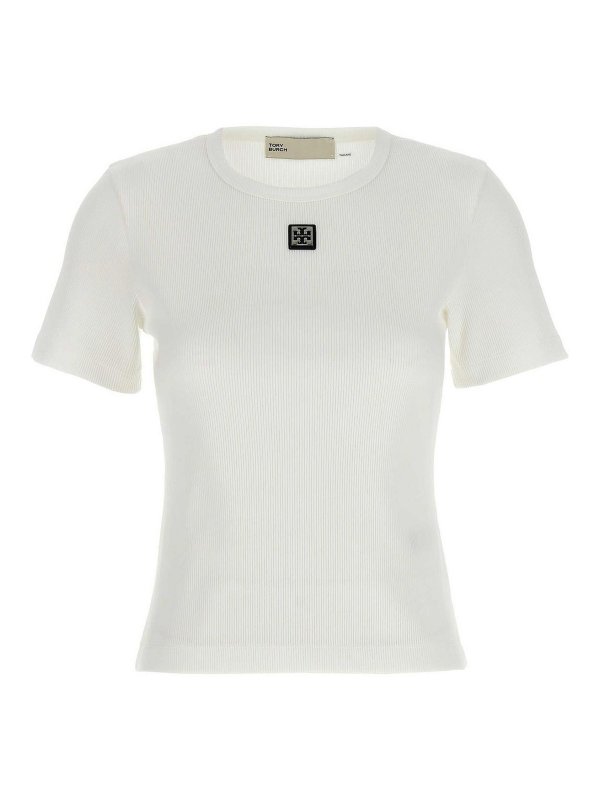 TORY BURCH: Tシャツ - Tシャツ - 白