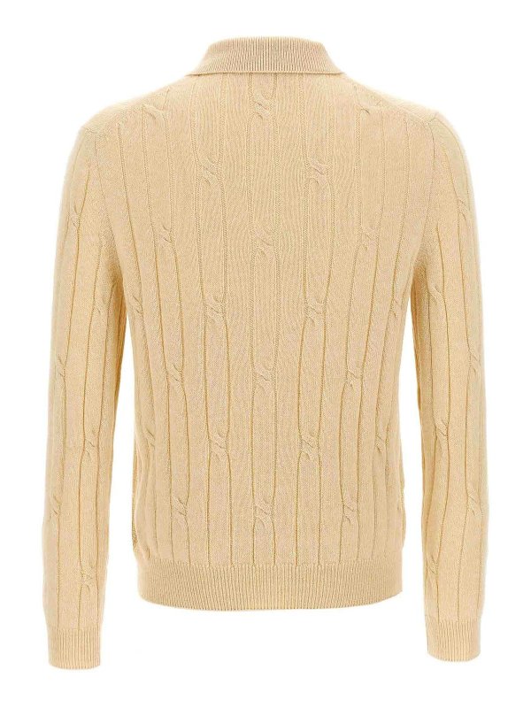 ZANONE: polo shirts online - Braided Wool Polo Shirt