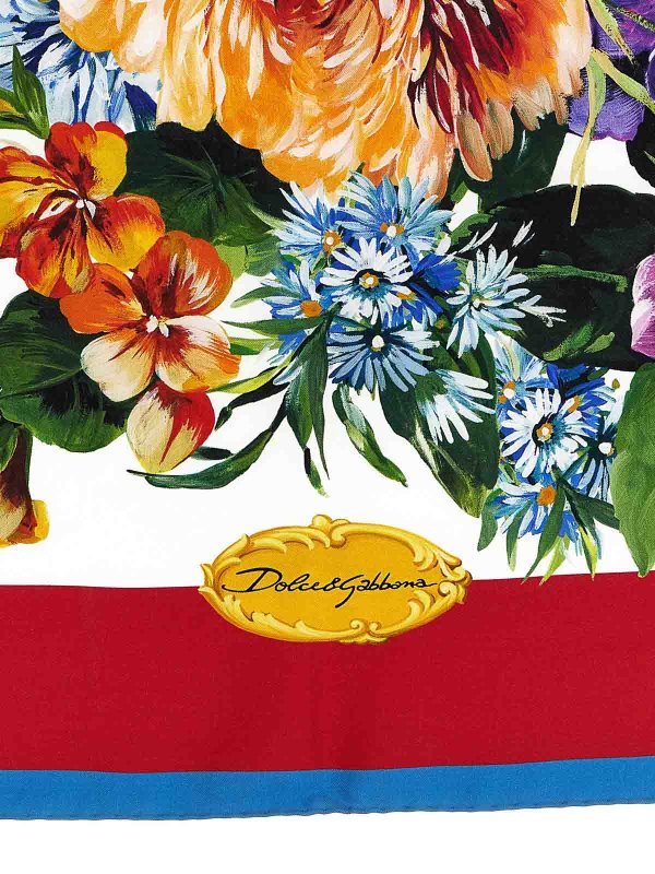 DOLCE &GABBANA カバン用スカーフ マルチカラーのウィメンズ シルクツイル スカーフ（50x50