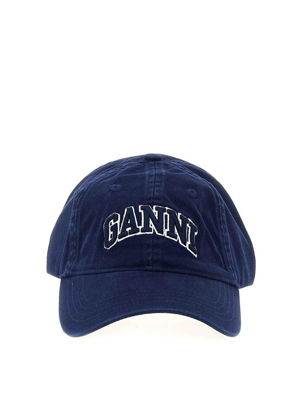 GANNI: Chapeaux - Chapeau - Bleu