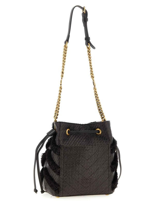 Pinko: Bucket bags online - Raffia Mini Bucket Bag