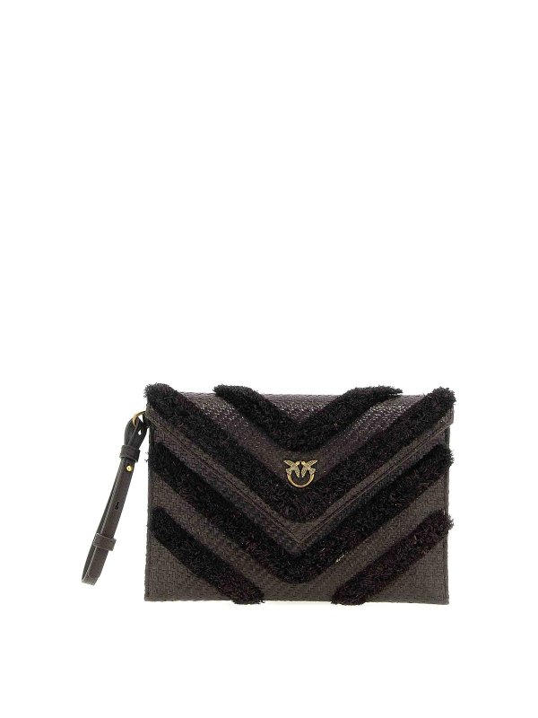 Pinko: Clutch - Pochette - Marron