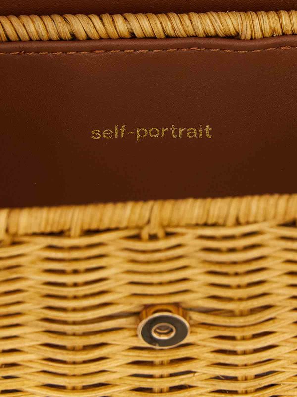 Rattan Micro Bow Handbag shop online: Self Portrait