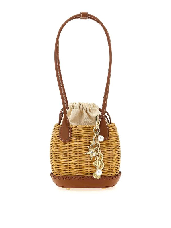 Self Portrait: shoulder bags - Rattan Charm Shoulder Bag Shoulder Bag