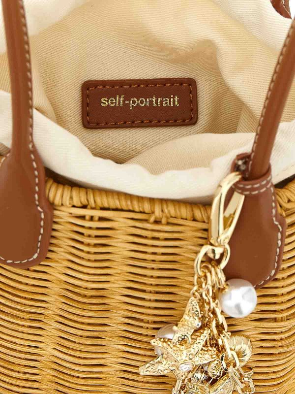 Rattan Charm Shoulder Bag Shoulder Bag shop online: Self Portrait