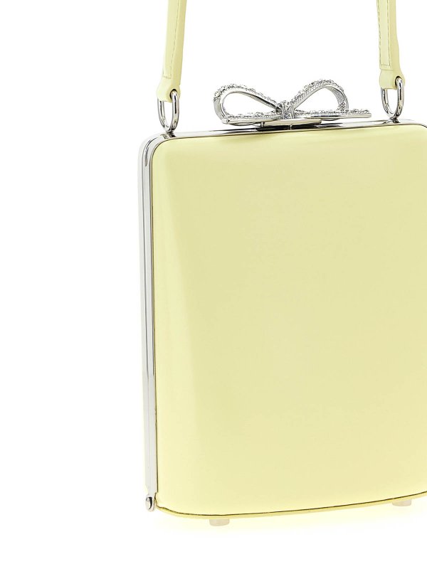 Self Portrait Yellow Leather Bag Handbag - Yellow