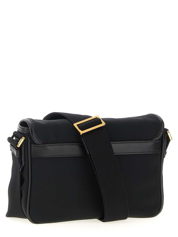 ショルダーバッグ TOM FORD Leather detail shoulder strap (H0643TNY017G 1N001) Tom Ford Leather Detail Shoulder Strap - Black