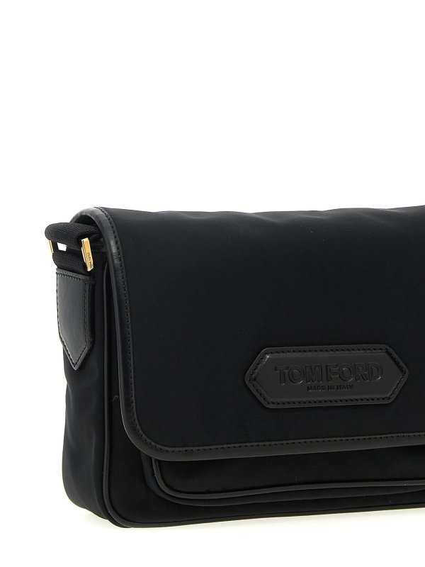 ショルダーバッグ TOM FORD Leather detail shoulder strap (H0643TNY017G 1N001) Tom Ford Leather Detail Shoulder Strap - Black