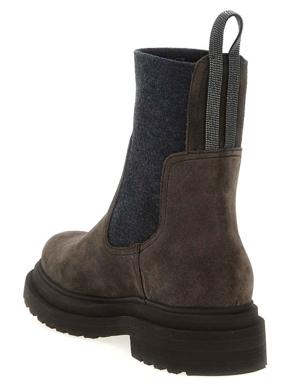 ショートブーツ・ブーティ BRUNELLO CUCINELLI FW25 ANKLE BOOTS (MZSFG3034 C7284) Brunello Cucinelli Ankle Boots mobile - Brown | MZSFG3034PC7284
