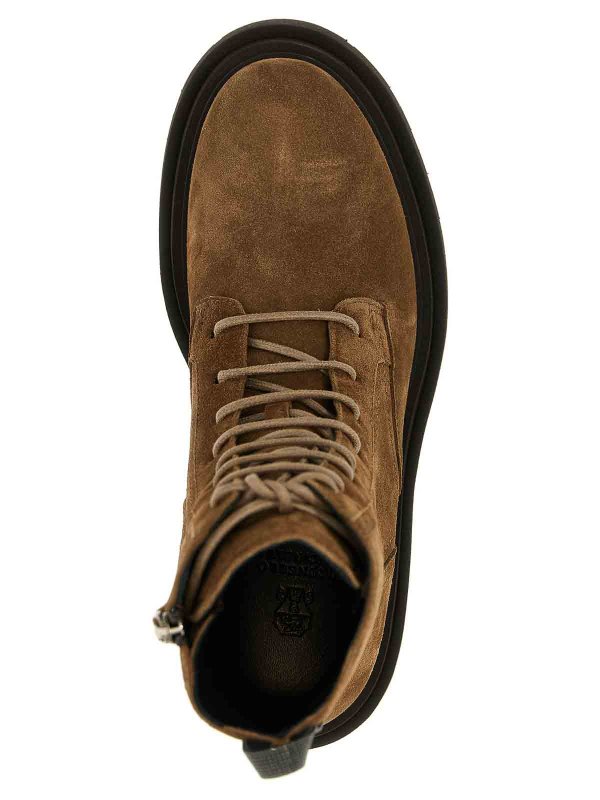 Suede Combat Boots Monile shop online: BRUNELLO CUCINELLI