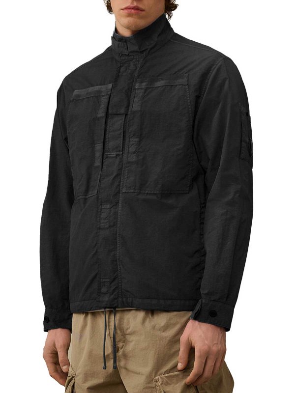 C.P. COMPANY: casual jackets online - Flat nylon jacket with iconic logo detail