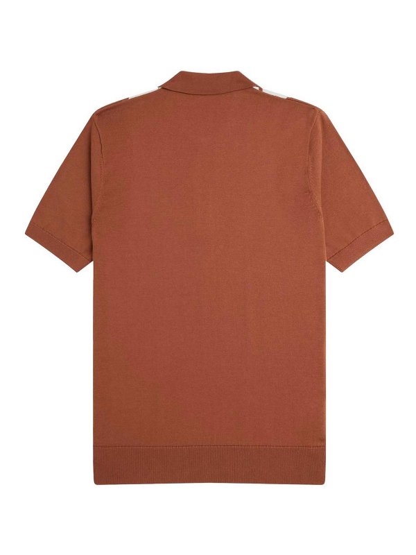 FRED PERRY: maglia collo a barchetta online - Polo In Maglia Di Cotone Con Motivo A Righe