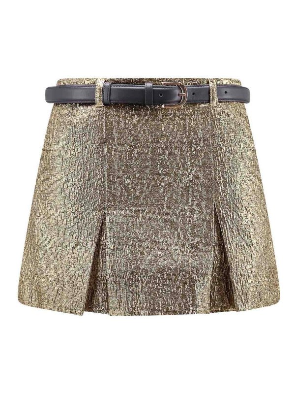 Self Portrait: トラウザーショーツ - ショートパンツ - メタル