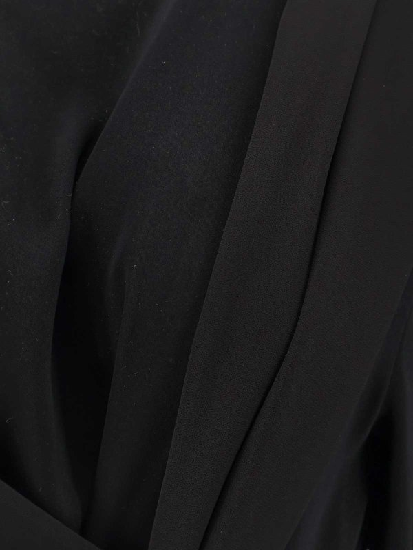 The Best Shops MM6 MAISON MARGIELA: knee length dresses - Long jersey dress with satin inserts