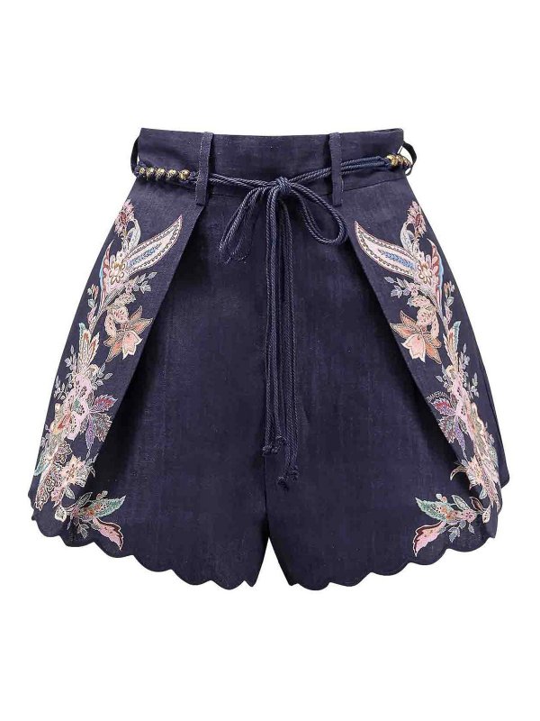 ZIMMERMANN: Trousers Shorts - Rhiannon Tuck Short In Lino