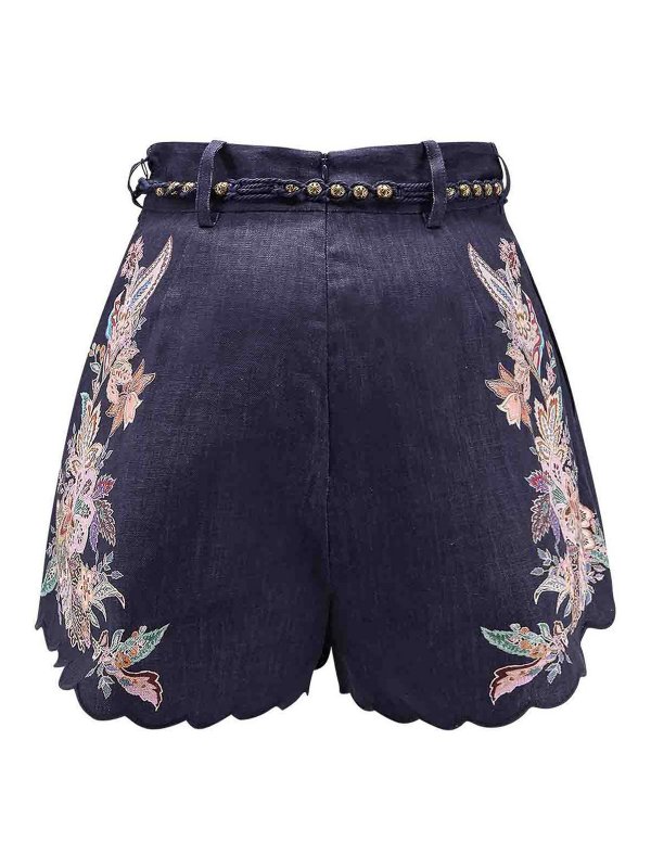 ZIMMERMANN: Trousers Shorts online - Rhiannon Tuck Short In Lino