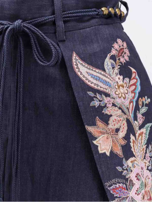 The Best Shops ZIMMERMANN: Trousers Shorts - Rhiannon Tuck Short In Lino