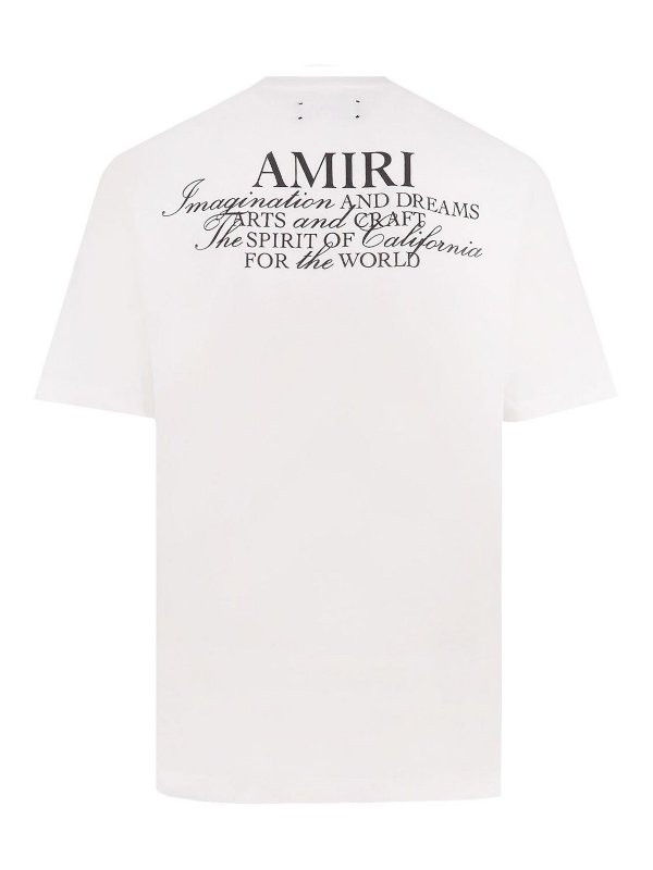 AMIRI ホワイト Tシャツ S AMIRI rubberised-logo T-shirt | White | FARFETCH JO