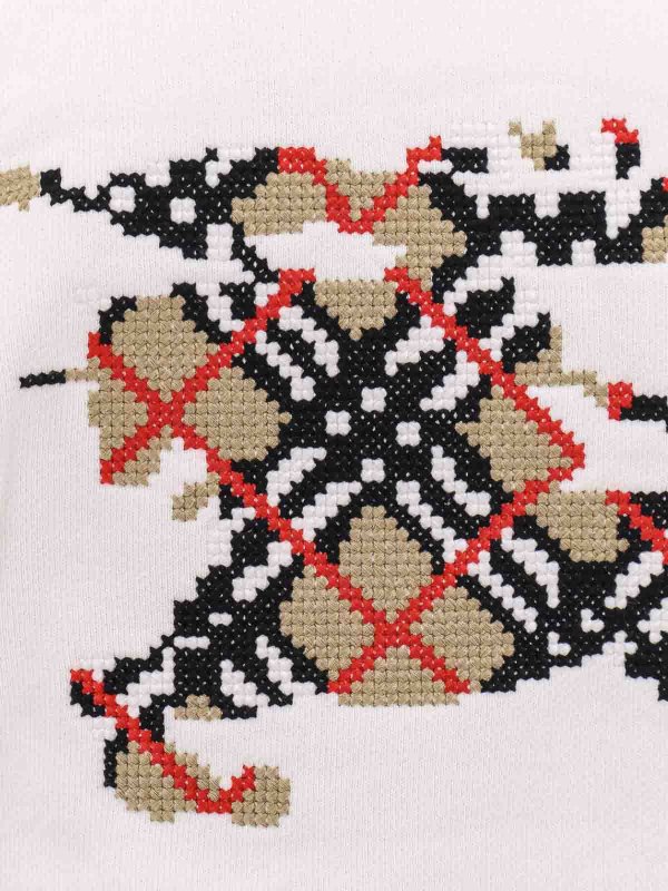 The Best Shops BURBERRY: Sweatshirts & Sweaters - Cotton sweatshirt with logo embroidery