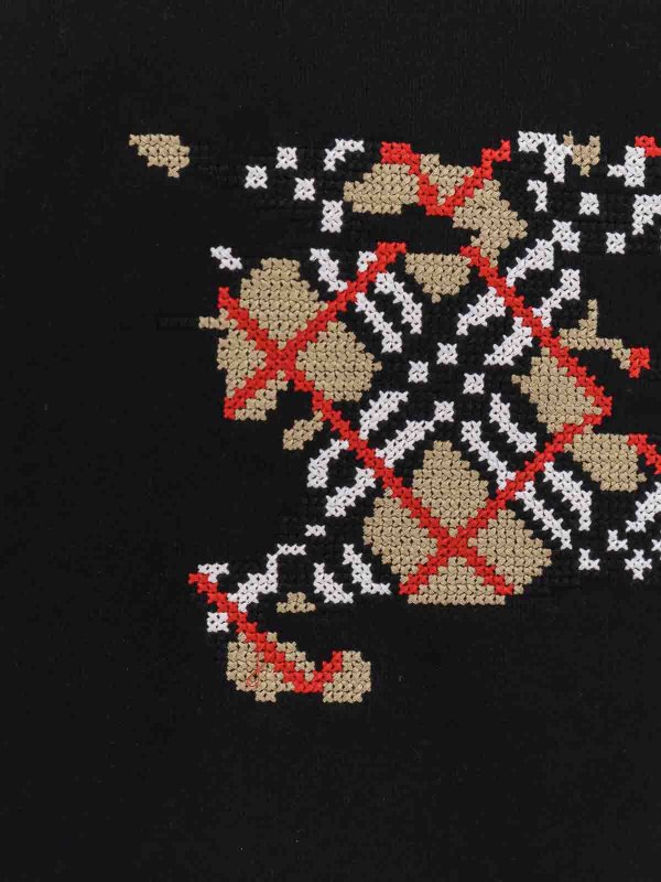 The Best Shops BURBERRY: Sweatshirts & Sweaters - Cotton sweatshirt with logo embroidery