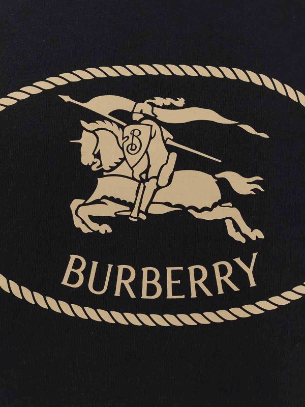 The Best Shops BURBERRY: Sweatshirts & Sweaters - Cotton sweatshirt with logo embroidery